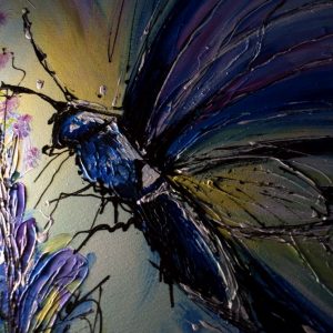 zbliżenie obrazu z motylem