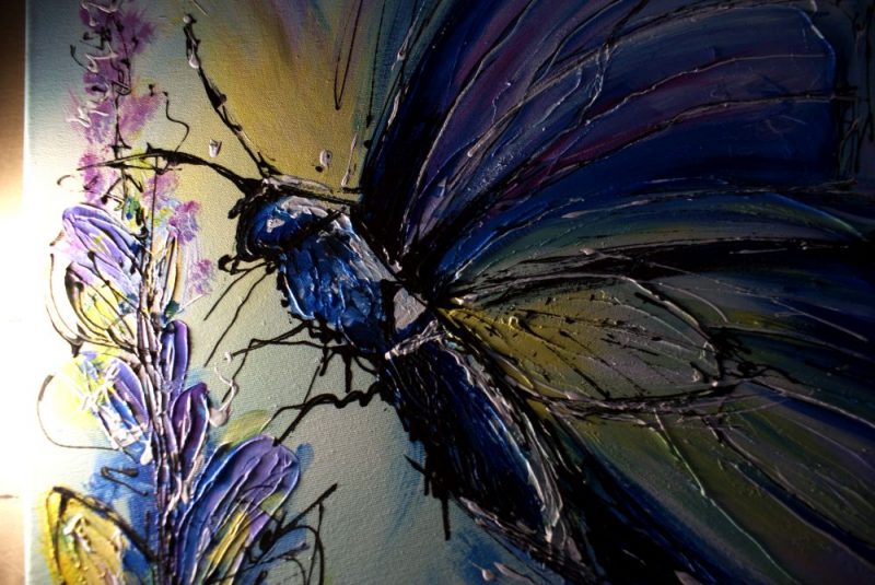 zbliżenie obrazu z motylem
