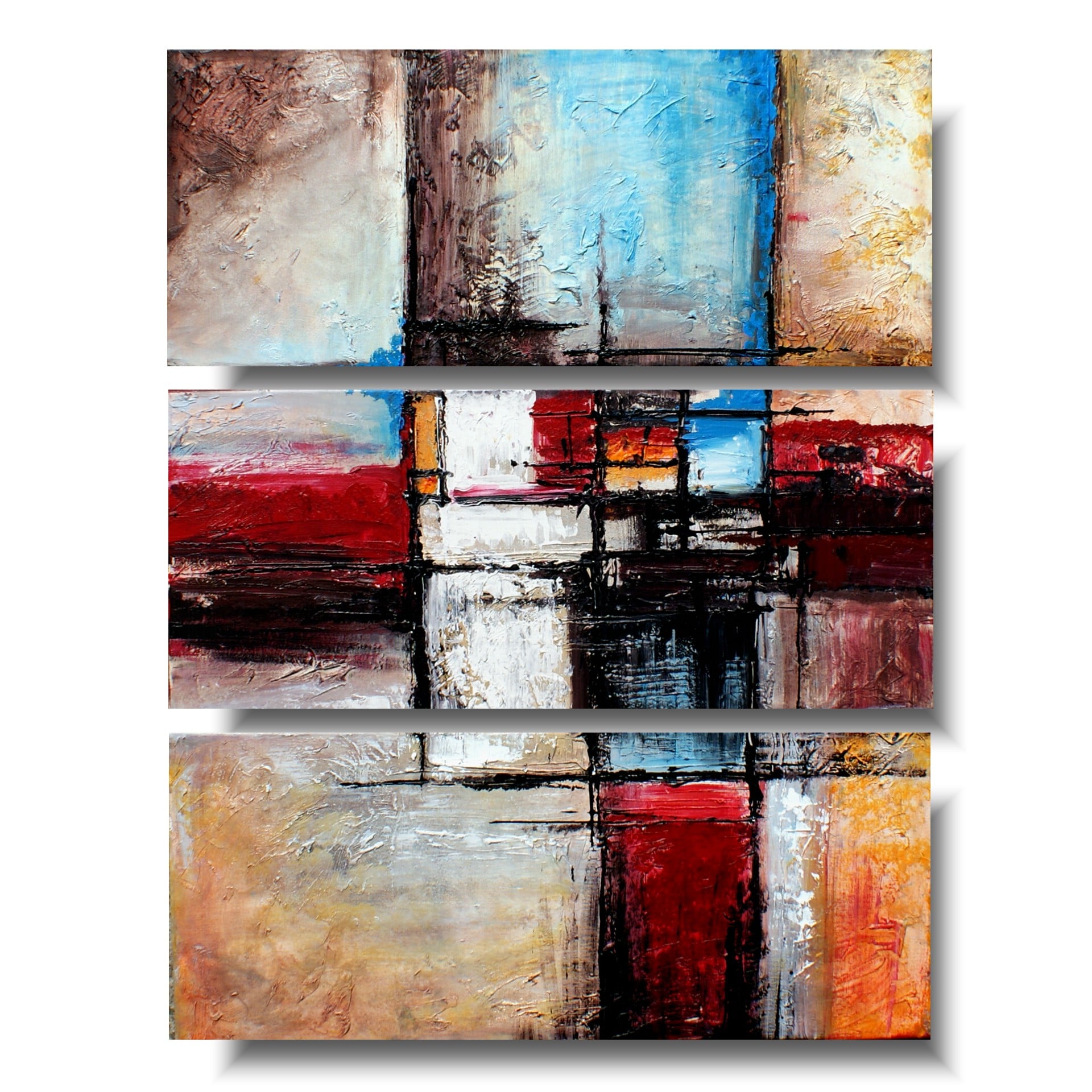 Elegancki obraz abstrakcja, Obraz tryptyk elegancki obraz abstrakcja