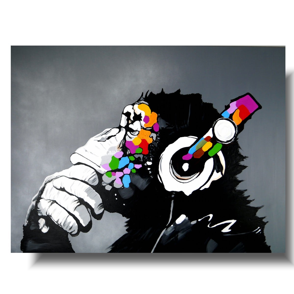 obraz kolorowa małpa, obrazy zwierząt, obraz na ścianę, obrazy ze zwierzętami, zwierzęta obrazy, obrazy zwierząt na płótnie, zwierzęta