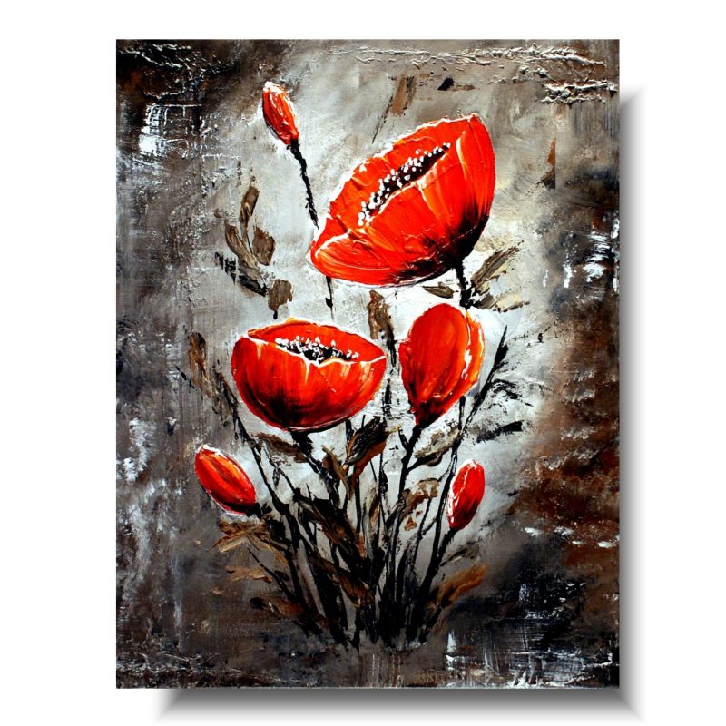 obrazy kwiaty, obraz czerwone maki, obrazy z kwiatami, obraz jednoczęściowy