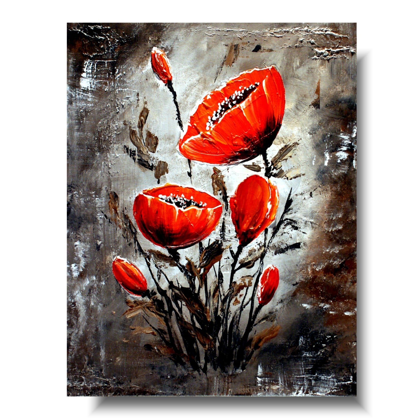 obrazy kwiaty, obraz czerwone maki, obrazy z kwiatami, obraz jednoczęściowy