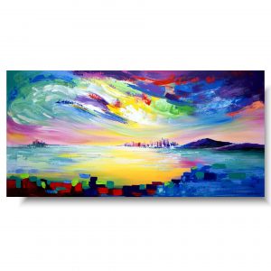 kolorowy pejzaż, obrazy pejzaże, obraz krajobraz, obrazy pejzaże, obrazy współczesne, obrazy miasta i architektura