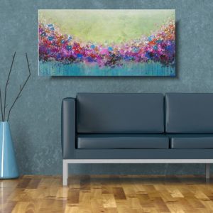 Cudowny obraz z kwiatami wiosenna łąka