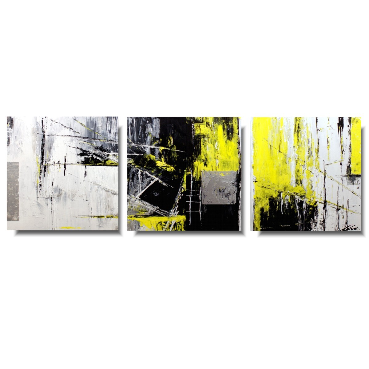 Obraz tryptyk obraz abstrakcja letni skwar tryptyk obrazy ręcznie malowane 1871A