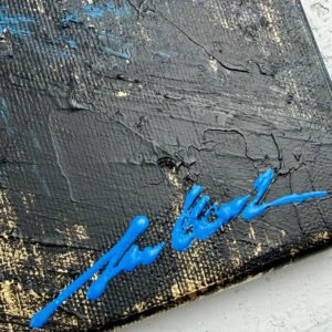 Obraz architektura miejska ręcznie malowany sygnatura