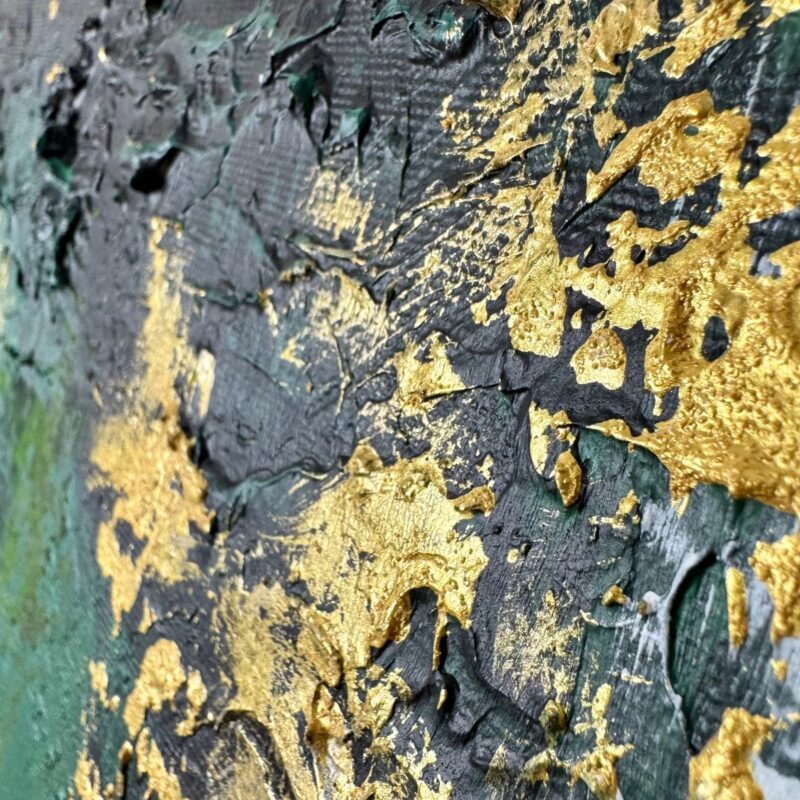 zielony obraz, złoty obraz obrazy malowane