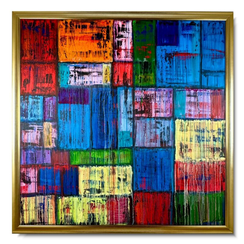 Duży obraz abstrakcja kolorowa, duży obraz, kolorowy obraz, obraz abstrakcja w ramie, obrazy kolorowe abstrakcje, obrazy na płótnie, kolorowy obraz abstrakcja