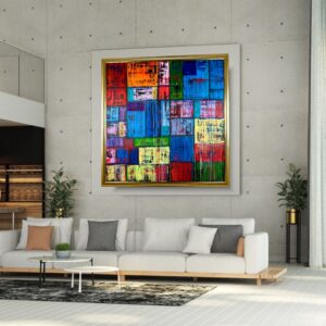 Duży obraz abstrakcja kolorowa, duży obraz, kolorowy obraz, obraz abstrakcja w ramie, obrazy kolorowe abstrakcje, obrazy na płótnie, kolorowy obraz abstrakcja