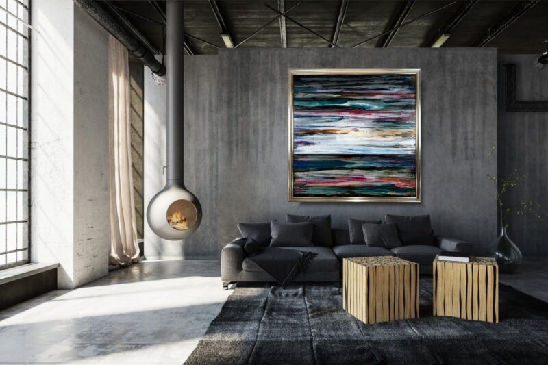 duży obraz, nowoczesna abstrakcja,