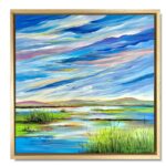 Obraz ręcznie malowany na płótnie ptaki, obraz pejzaż, obraz widok, obraz w ramie, obraz dp salonu, obraz ręcznie malowany, obraz na płótnie