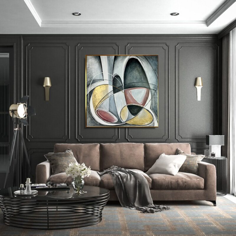 Obraz abstrakcyjny koła, nowoczesny obraz, Geometryczny obraz na płótnie, obrazy do salonu nowoczesne, obrazy trójwymiarowe, abstrakcja, abstrakcyjne obrazy, obraz do kancelarii notarialnej