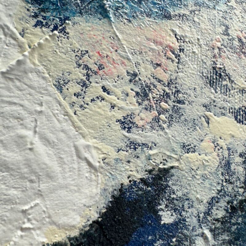 kolorowa abstrakcja, pomarańczowo niebieski obraz, komplet dwóch obrazów, dwa obrazy do salonu, obraz kolorowy dyptyk abstrakcja