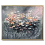 Obraz ręcznie malowany kwiaty na łące, obraz polne kwiaty, obraz z ramie, obraz z kwiatami, obrazy kwiaty