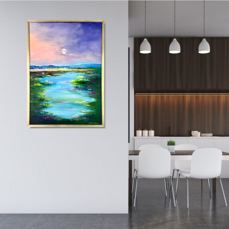 obraz ręcznie malowany pejzaż, obrazy na ścianę, obraz do kuchni