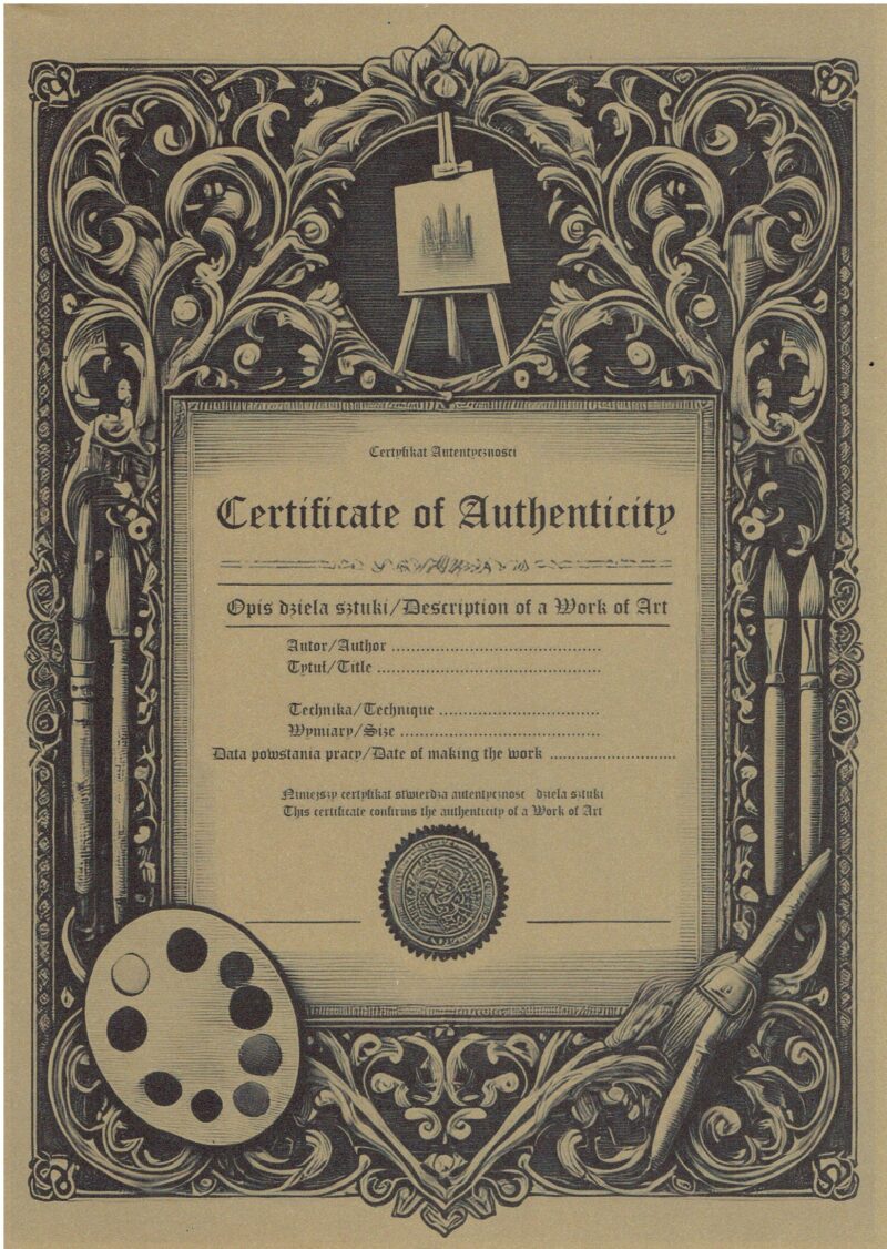 obrazy z certyfikatem autentyczności