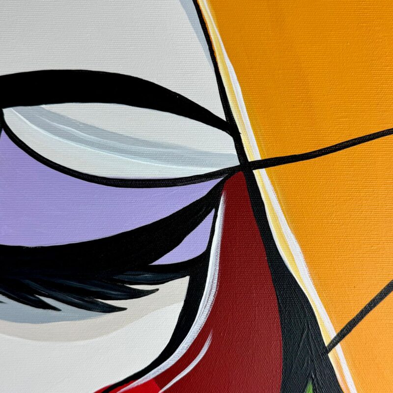 obraz kobiety malowany zbliżenie