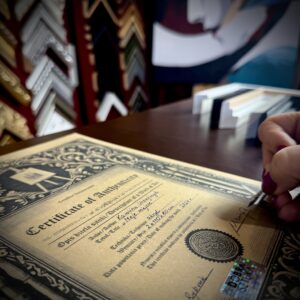 Obraz z certyfikatem autentyczności