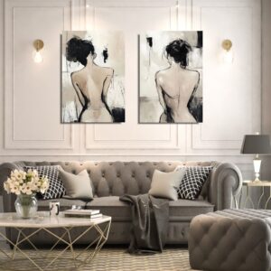Obraz malowany akt kobiecy, obrazy akty, obrazy do sypialni, komplet obrazów