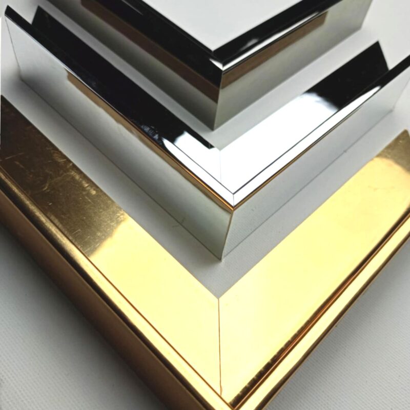 rama american box do obrazu, ramy pudełkowe, ramy boxy, nowoczesne ramy, rama chrom, rama złoto lustro