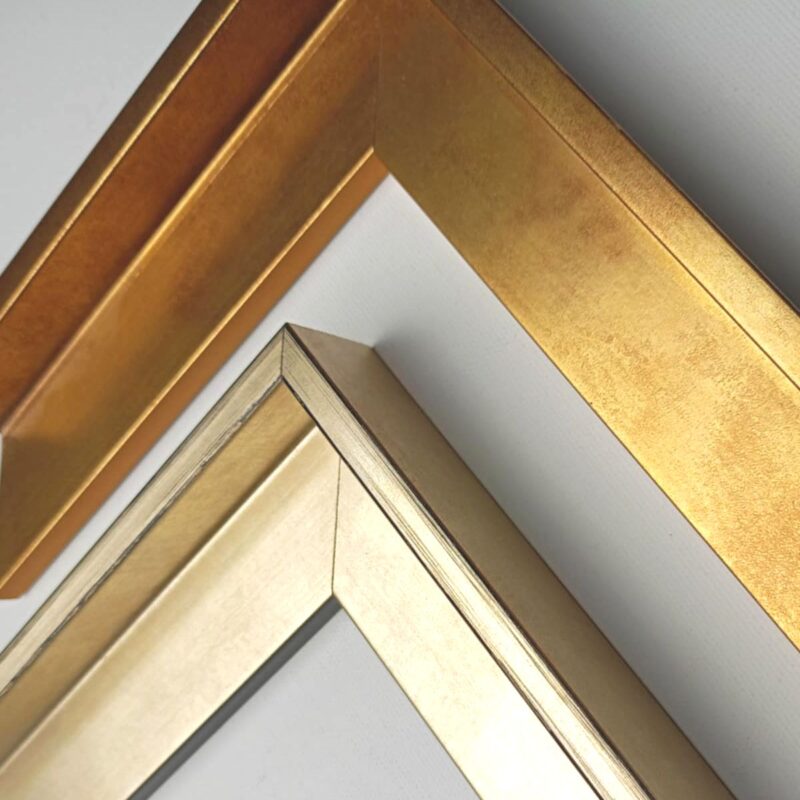 Złota rama american box do obrazu, ramy pudełkowe, złote boxy, rama do obrazu, ramy drewniane