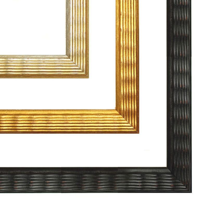 Nowoczesna rama do obrazu fala, złota rama, czarna nowoczesna rama, rama fala
