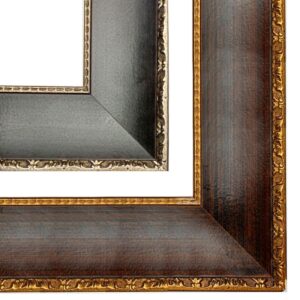 szeroka rama do obrazu, drewniane ramy, czarna rama, brązowa rama, oprawiamy obrazy