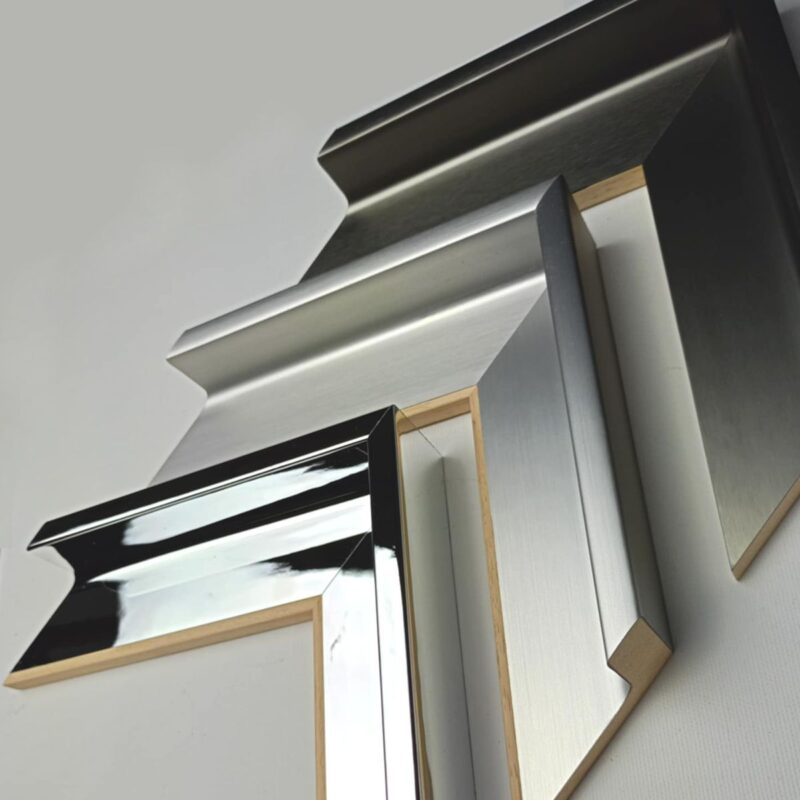 nowoczesna rama american box do obrazu, ramy pudełkowe, american box chrom, american box stal