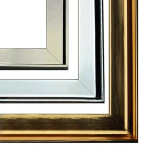 rama american box do obrazu, ramy pudełkowe, ramy boxy, nowoczesne ramy, rama chrom, rama złoto lustro