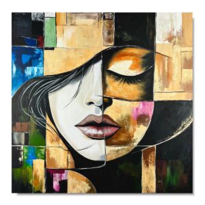 duży portret malowany, obrazy portrety, portret na zamówienie, portret 100x100