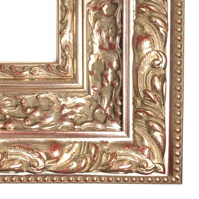 klasyczna szeroka rama do obrazu, srebrna rama, rzeźbiona rama, rama 15cm, grupa rama, masywna rama