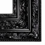 klasyczna rama do obrazu, szeroka rama, rama 15cm, czarna satynowa rama, czarna klasyczna rama