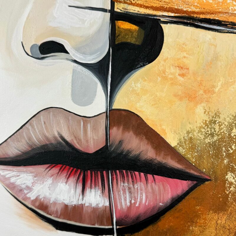 duży portret malowany, obrazy portrety, portret na zamówienie, portret 100x100