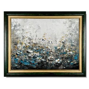 Obraz z kwiatami na płótnie w ramie, klasyczny obraz z kwiatami, obrazy kwiaty, obrazy na płótnie z kwiatami, obraz łąka