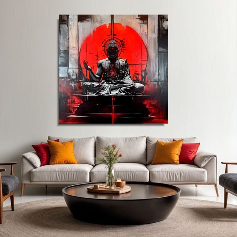 Obraz budda na płótnie, obraz z buddą wschodni obraz, portret buddy, obrazy do salonu