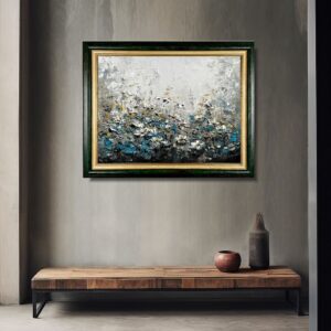 Obraz z kwiatami na płótnie w ramie, klasyczny obraz z kwiatami, obrazy kwiaty, obrazy na płótnie z kwiatami, obraz łąka