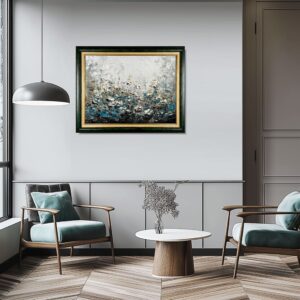 Obraz z kwiatami na płótnie w ramie, klasyczny obraz z kwiatami, obrazy kwiaty, obrazy na płótnie z kwiatami, obraz łąka