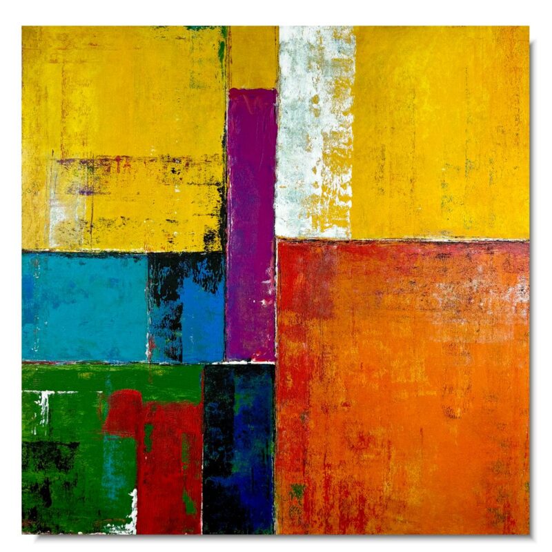 Nowoczesny obraz kolorowa abstrakcja, dynamiczny obraz, geometryczny obraz, kolorowy obraz