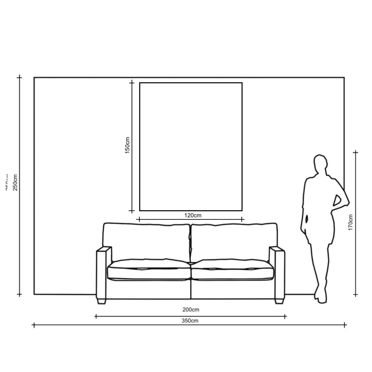Czarno biała abstrakcja "Znak" duży obraz w ramie 2159A - obrazek 8