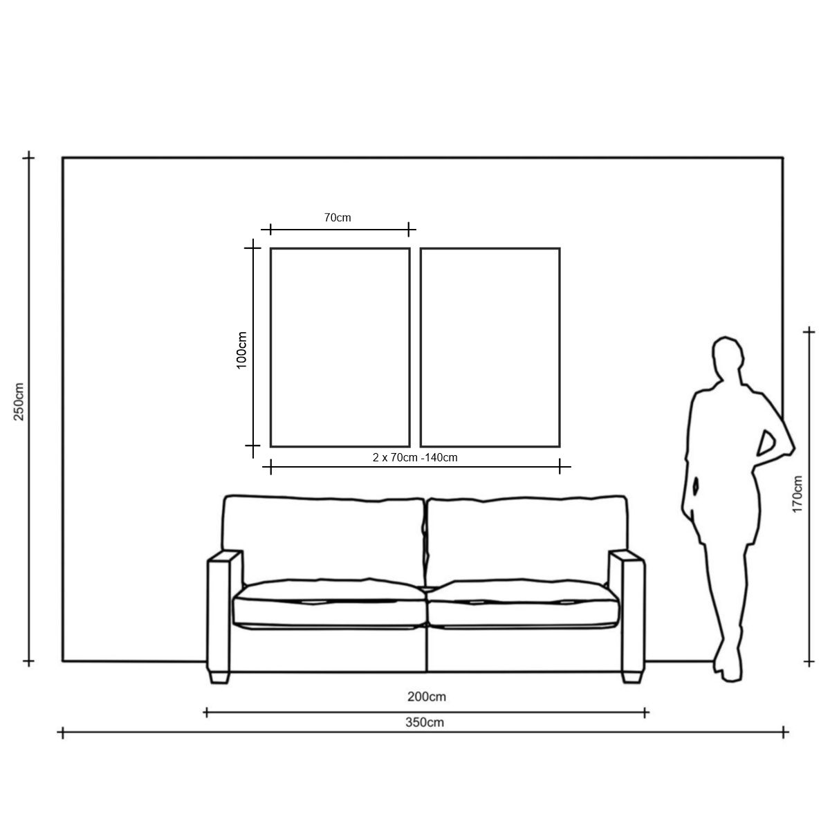 Dwa obrazy abstrakcje "Dziecięca radość" - komplet obrazów 2302A - obrazek 8