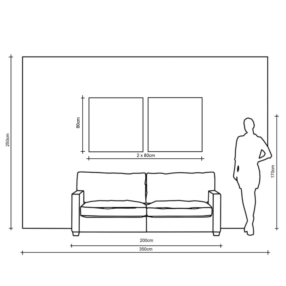 Obraz abstrakcja na płótnie "Kolorowe myśli" - komplet obrazów 2304A - obrazek 7