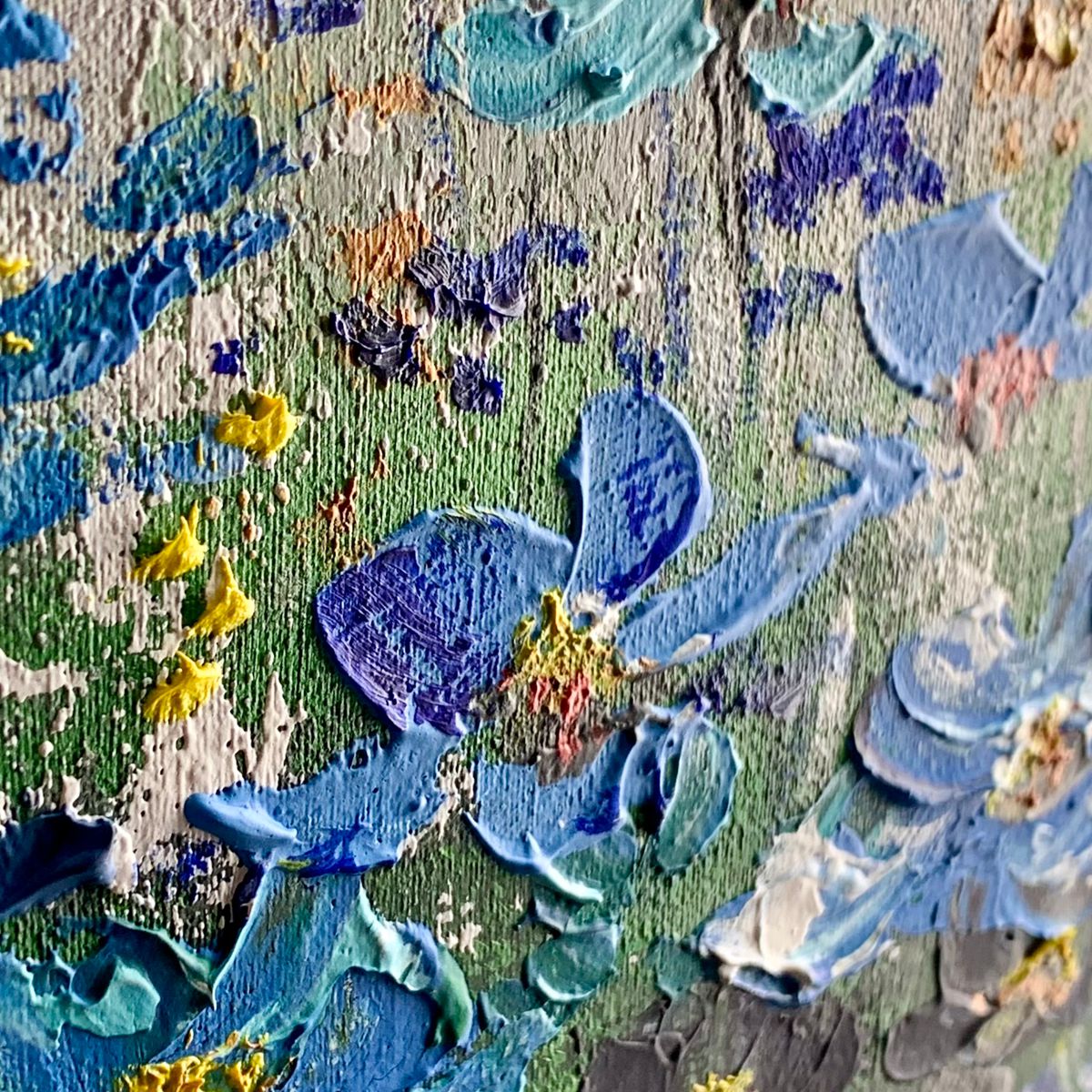 Obraz ręcznie malowany na płótnie "Chabrowe pole" 2225A - obrazek 5