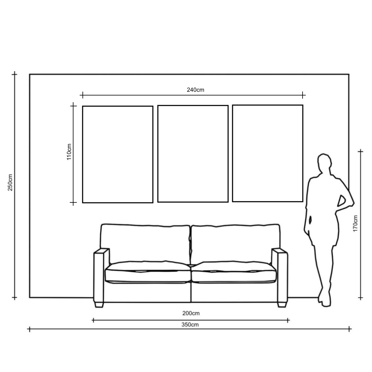 Tryptyk "Na horyzoncie" obraz ręcznie malowany 2008A - obrazek 9