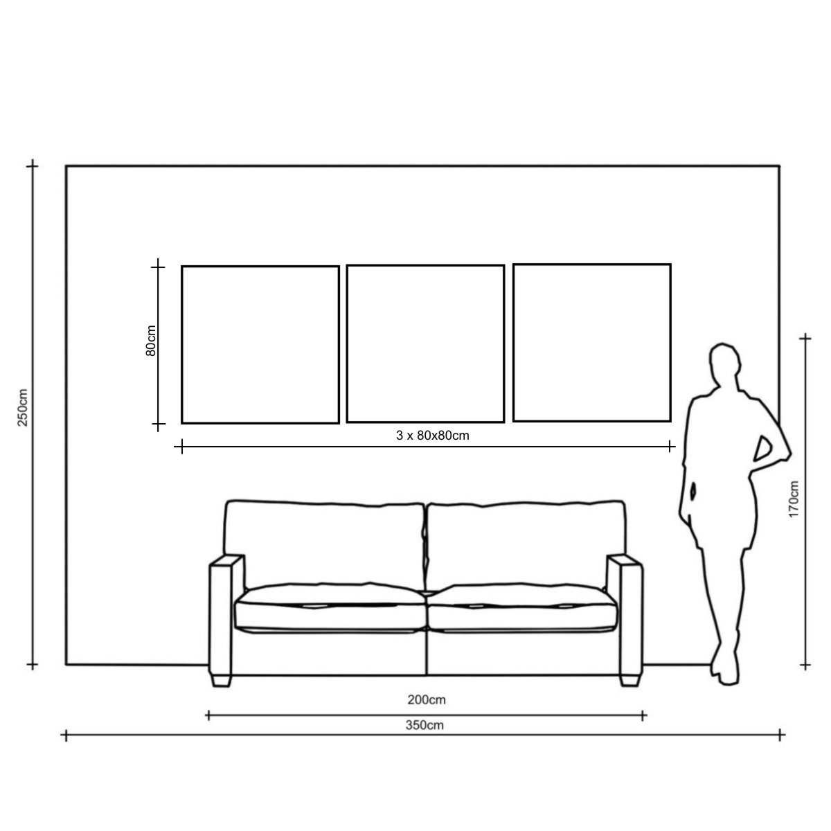 Obraz abstrakcja letni skwar tryptyk obrazy ręcznie malowane 1871A - obrazek 7