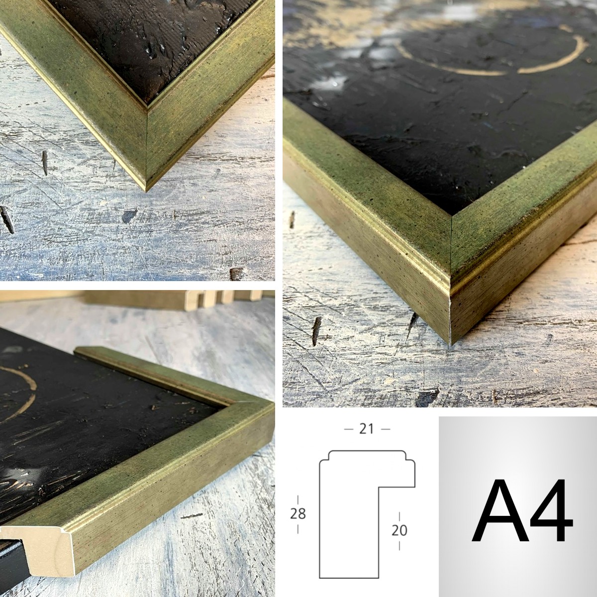 Kolorowe ramy do obrazów drewniane wąskie A1- A6 - obrazek 6