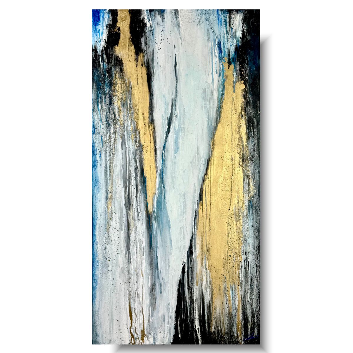 Abstrakcja do salonu "Podzieleni" obraz pionowy 2188A