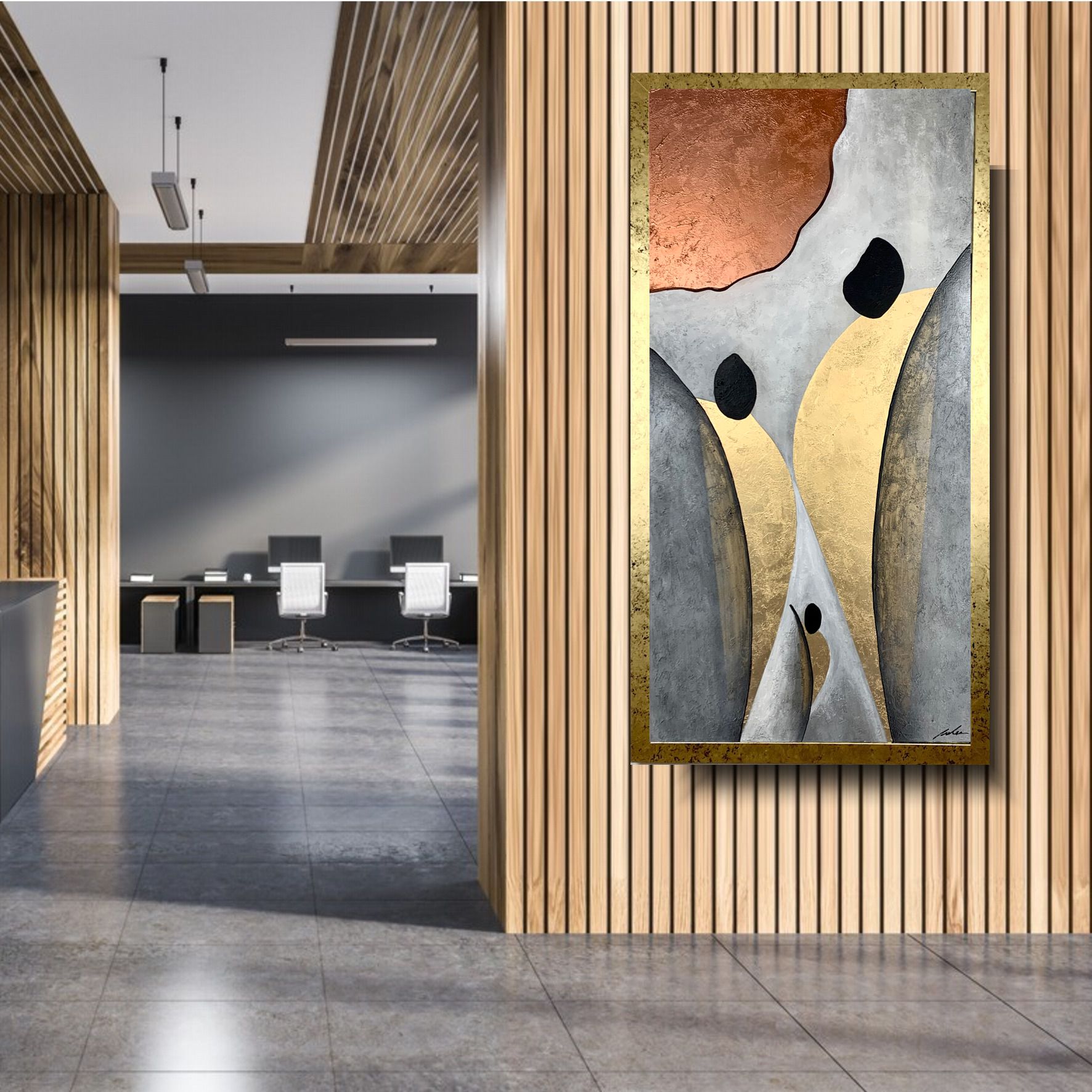 "Złota rodzina" pionowy obraz w ramie 2174A - obrazek 2