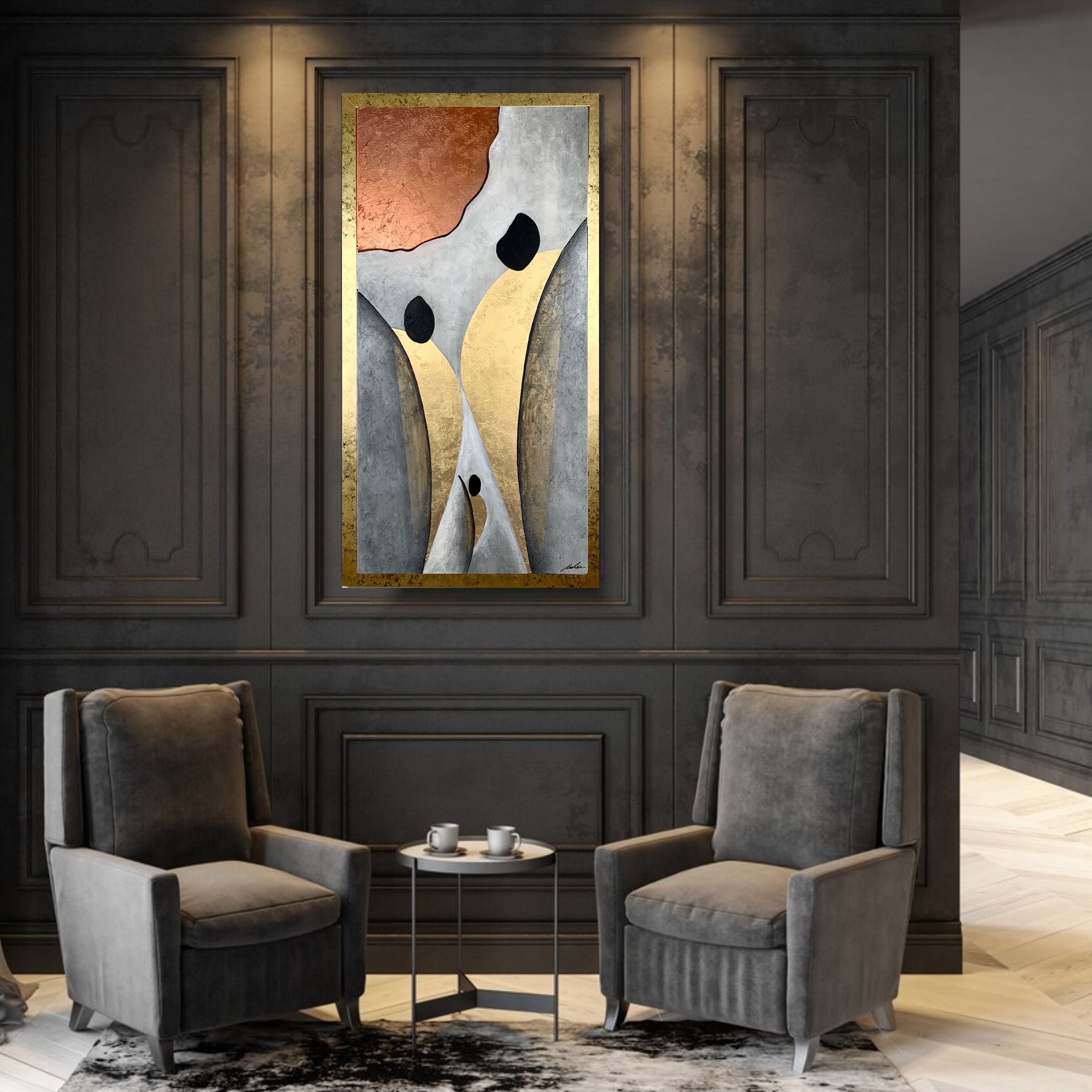 "Złota rodzina" pionowy obraz w ramie 2174A - obrazek 3