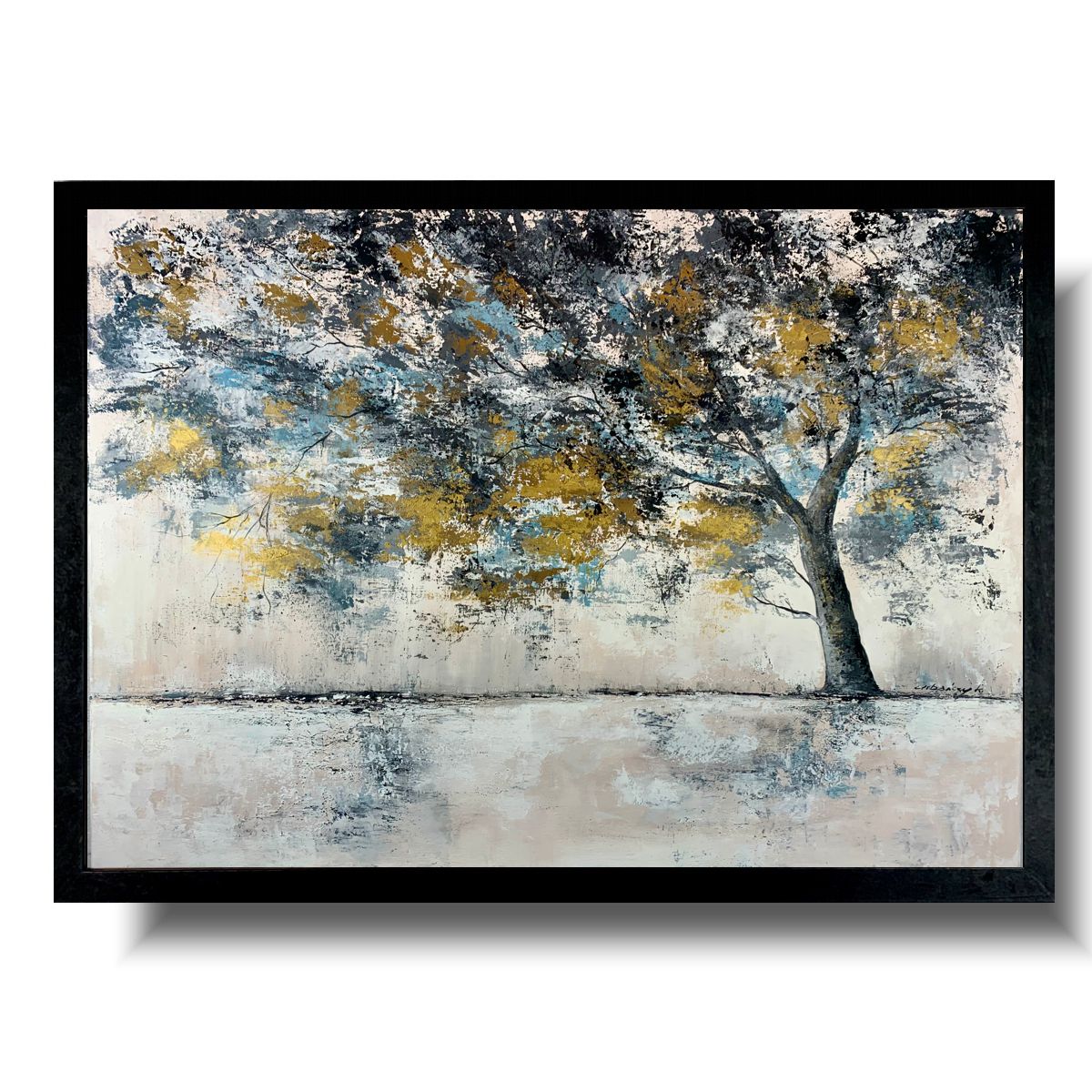 Obraz ręcznie malowany na płótnie "Drzewo w złocie" 2239A