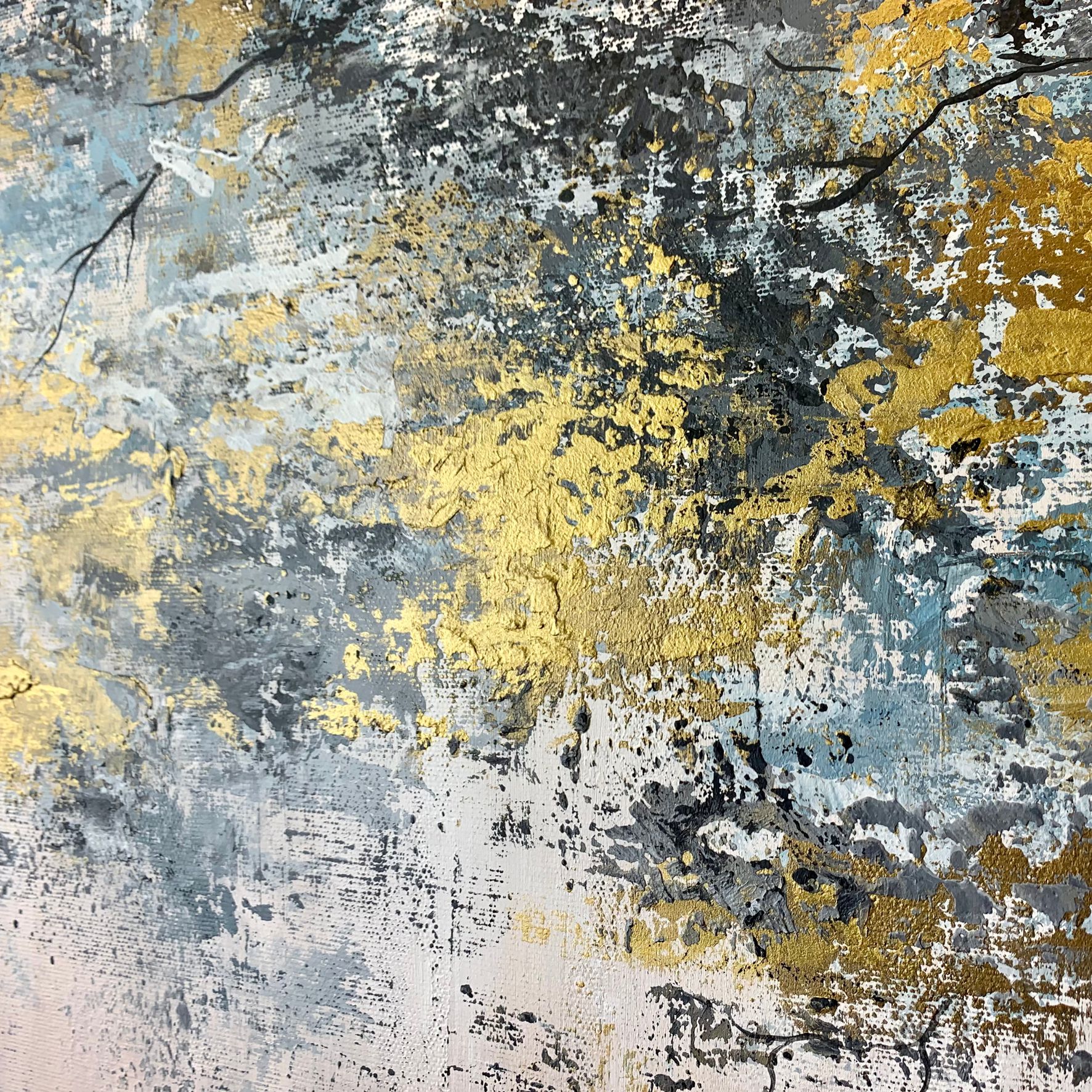 Obraz ręcznie malowany na płótnie "Drzewo w złocie" 2239A - obrazek 5